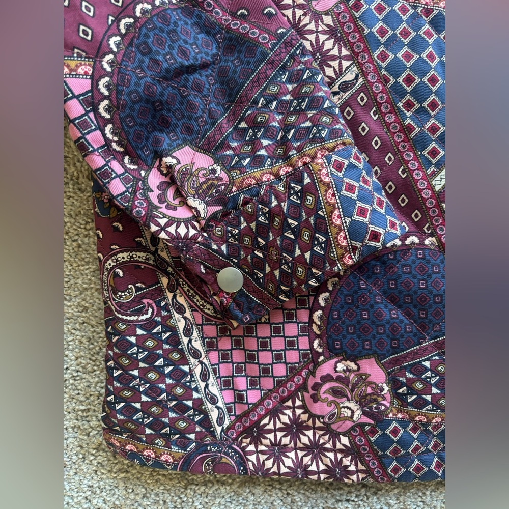 PacSun Quilted Shirt Jacket Men’s Multi Color Paisley Size Medium - Picture 7 of 13